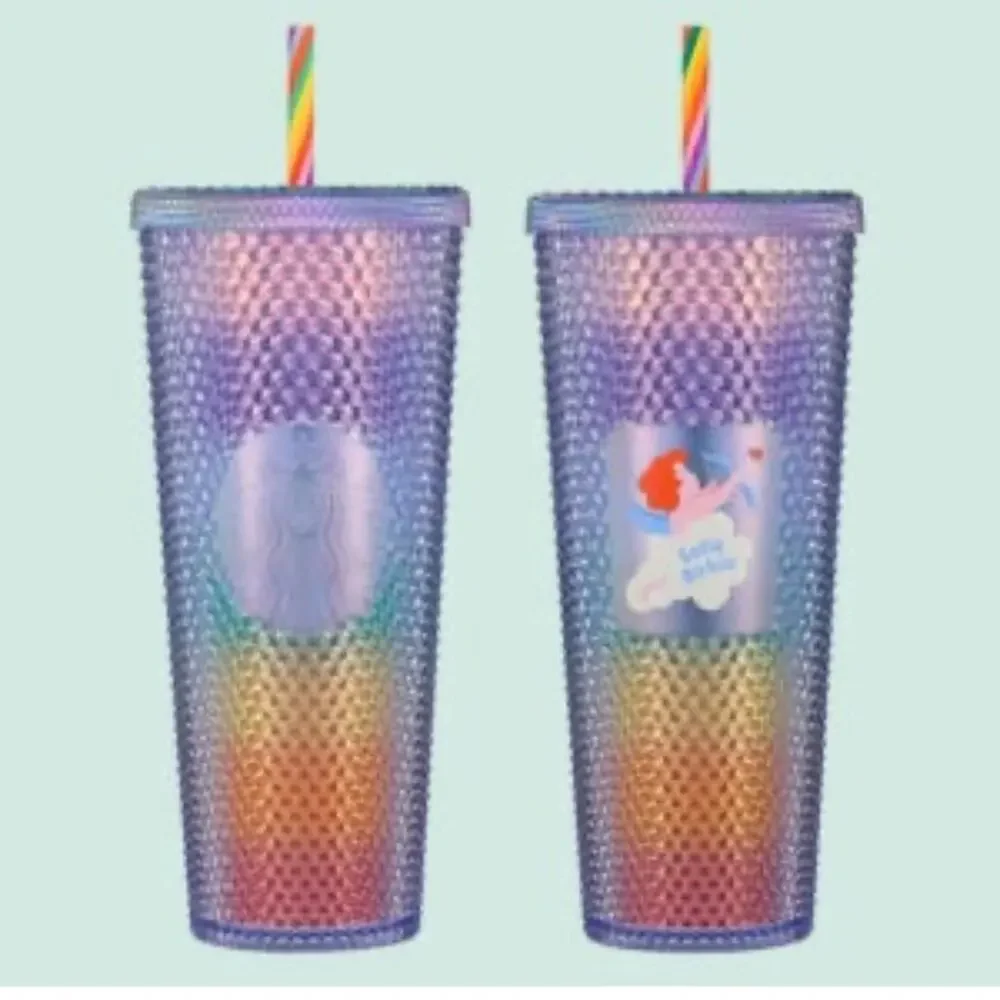Starbucks Sofie Birkin Rainbow Pride Studded Tumbler 24oz NWT